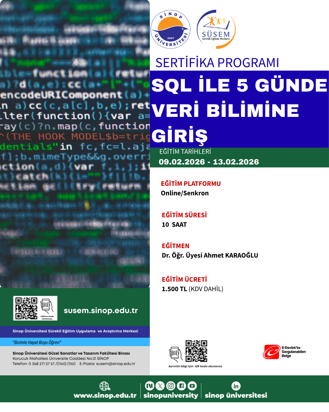SQL İle 5 Günde Veri Bilimine Giriş