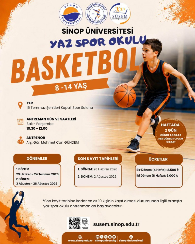 sinop basketbol yaz kursu