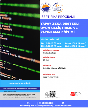 Yapay Zekâ Destekli Oyun Geliştirme ve Yayınlama Sertifika Programı